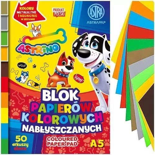 Blok papierów kolorowych nabłyszczanych A5/50K - tantis.pl