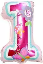 Balon foliowy roczek, różowy