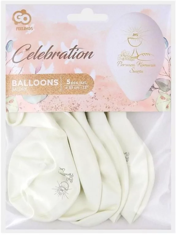 Balony premium hel Pierwsza Komunia 33cm - tantis.pl