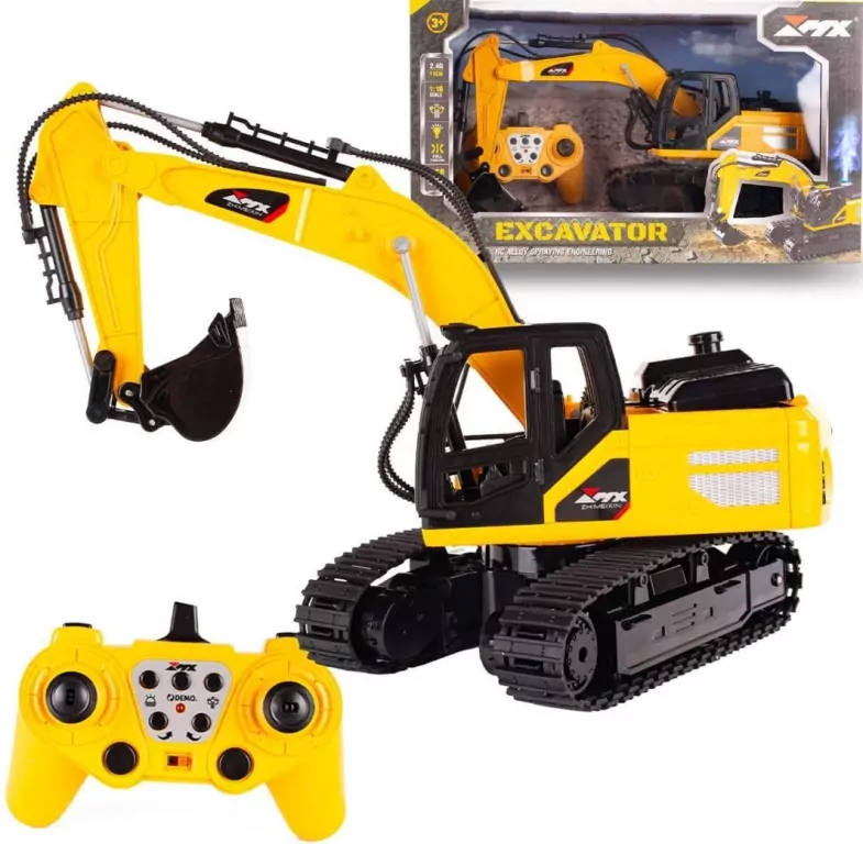 Koparka R/C na pilota z funkcją pary i dźwiękiem - tantis.pl
