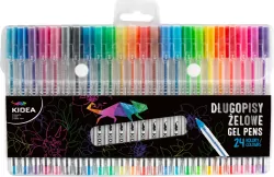 Długopisy żelowe 24 kolory KIDEA