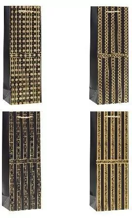 Torebka ozdobna na butelkę 12x36x9cm mix ROZETTE - tantis.pl