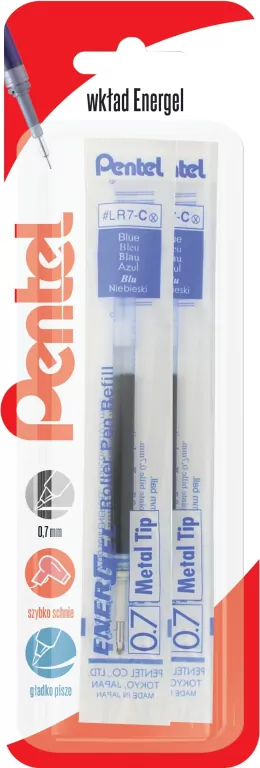 Wkład do piór kulkowych EnerGel LR7 niebieski 2 szt. - tantis.pl