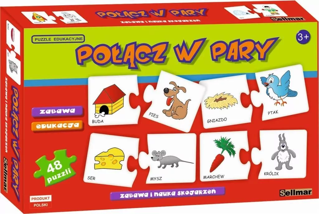 Połącz w pary. Puzzle edukacyjne - tantis.pl