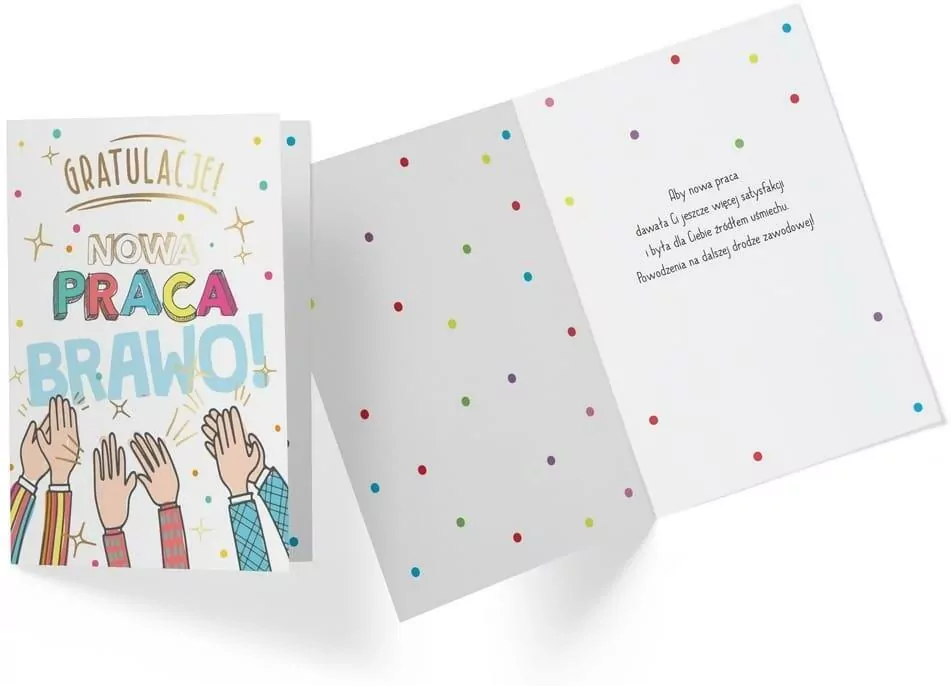 Karnet B6 PP-2211 Gratulacje, nowa praca - tantis.pl