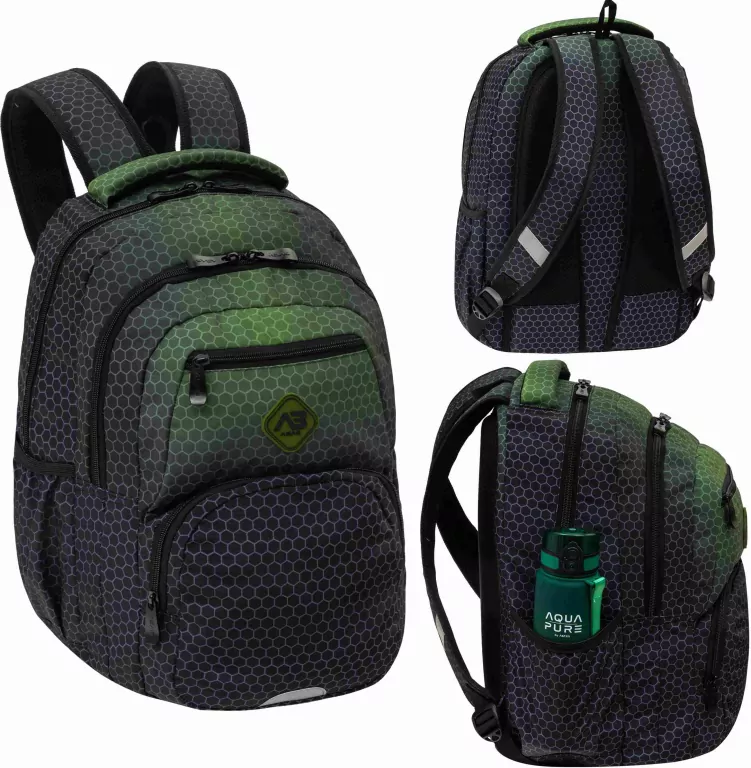 Plecak Hexagon Green Ombre ASTRA - tantis.pl
