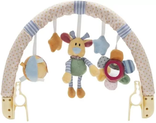 Zawieszka do wózka miś, kwiatek i gwiazdki