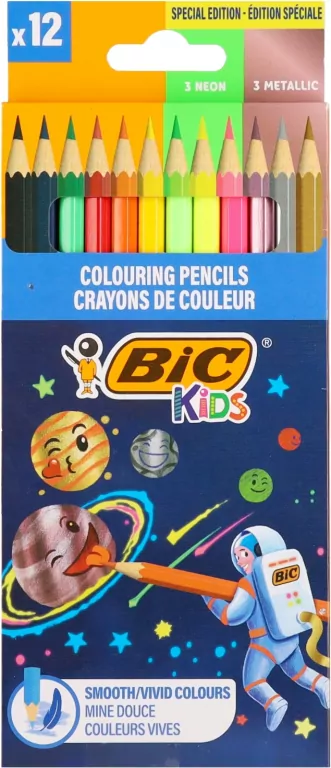 Kredki ołówkowe Cosmo Kids 12kol BIC - tantis.pl