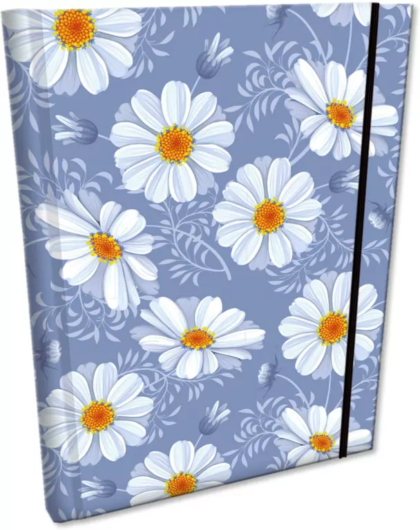 Notes B6 kratka z gumką Soft Touch Stokrotki Retro - tantis.pl