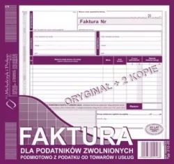 Faktura dla podatników zwolnionych podmiotowo z podatku od towarów i usług 212-2E