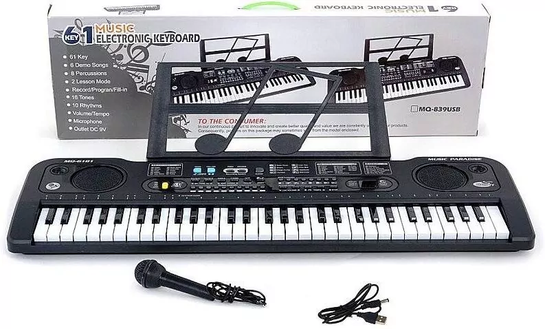 Organy 61 klawiszy USB i mikrofon - tantis.pl