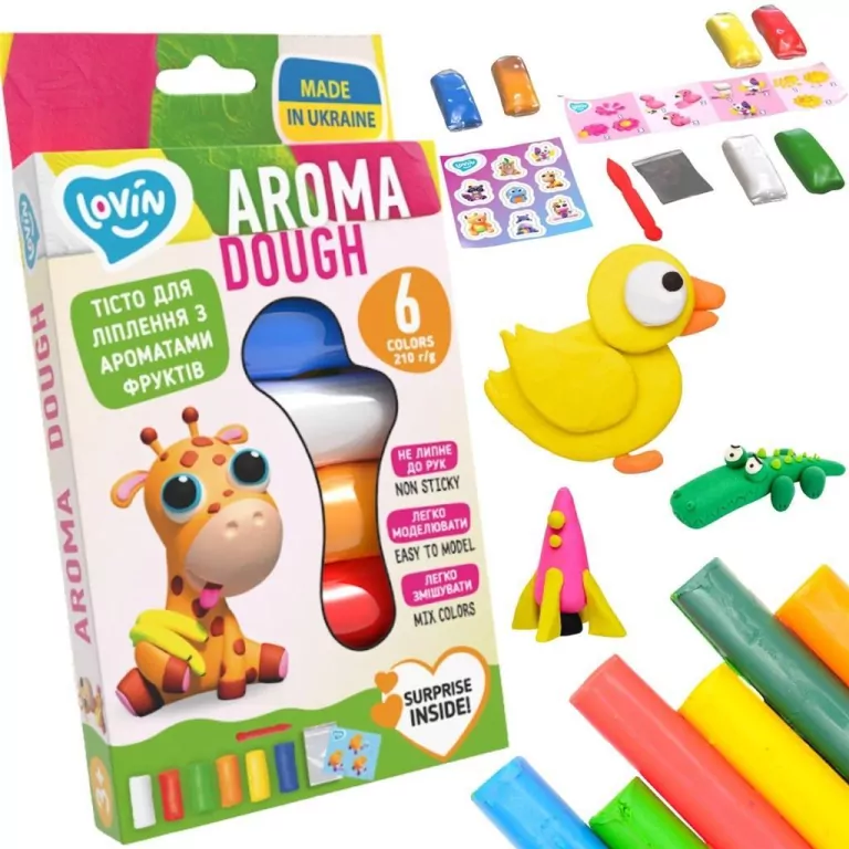 Plastelina neon 6 kolorów - tantis.pl