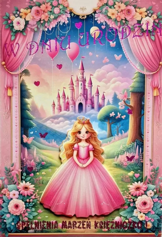 Karnet Urodzinki Księżniczka 3K - tantis.pl