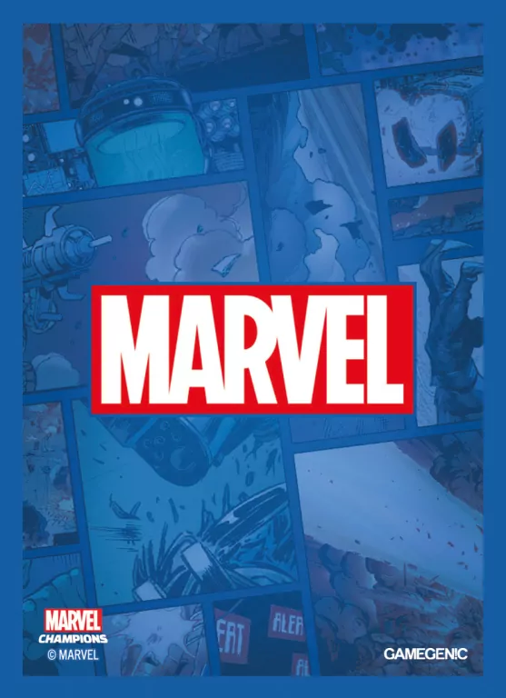 Gamegenic: MARVEL Art Sleeves (66 mm x 91 mm) Blue 50+1 szt. - tantis.pl