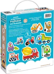 CzuCzu. Puzzle progresywne. Pojazdy na budowie 2+