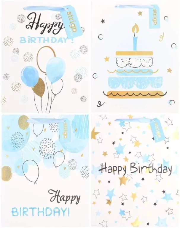 Torba prezentowa Party 26x12x32cm mix STRIGO - tantis.pl