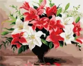 Malowanie po numerach - Liliowy bukiet 40x50cm - tantis.pl