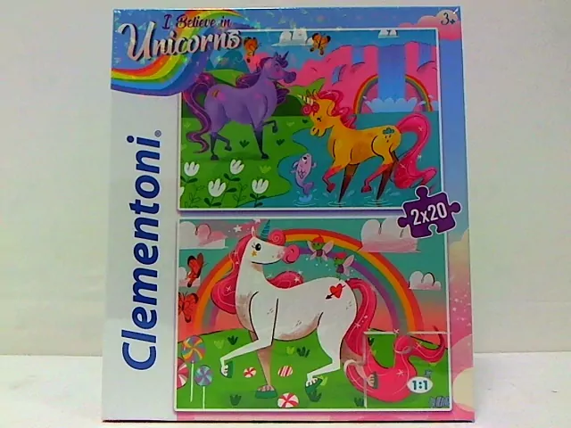 Clementoni. Puzzle 2w1. SuperColor. I believe in unicorns - tantis.pl