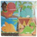 Układanka. Puzzle drewniane 4w1. Dinozaury - tantis.pl