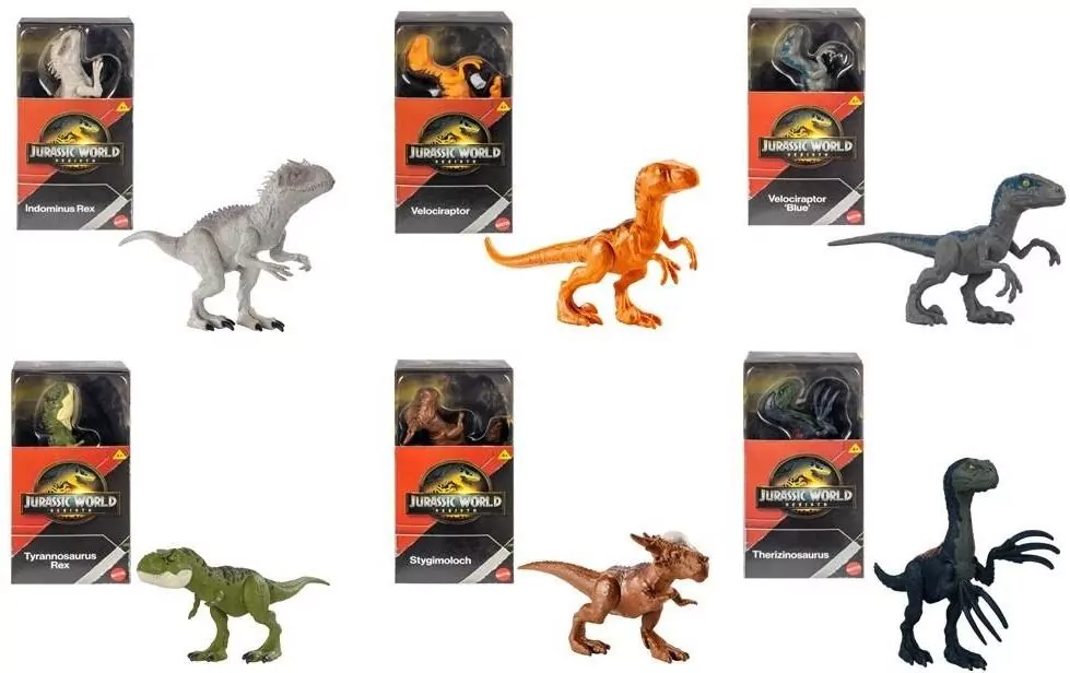 Jurassic World Dinozaur podstawowy 15cm (6szt) - tantis.pl
