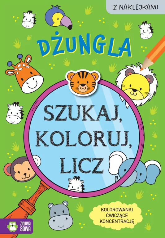 Szukaj, koloruj i licz. Dżungla - tantis.pl