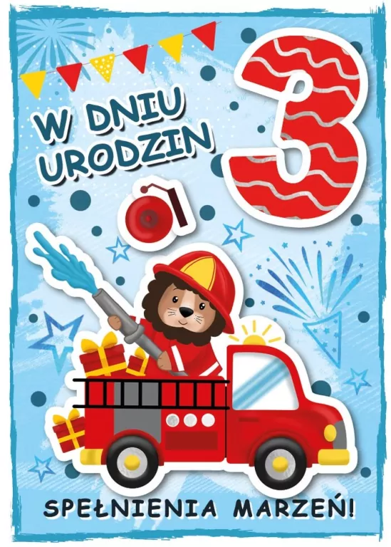 Karnet urodziny 3 B6 z kopertą - tantis.pl