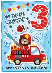 Karnet urodziny 3 B6 z kopertą