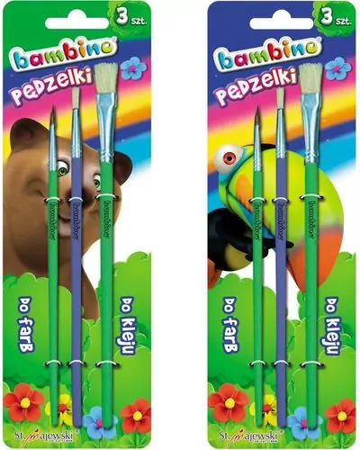 Pędzelki Bambino. Zestaw 3 sztuk - tantis.pl