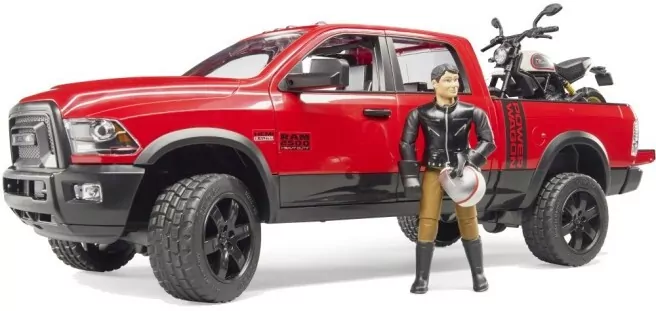 Bruder. Auto Dodge RAM 2500 Power Wagon z motocyklem Ducati, 02502 - tantis.pl