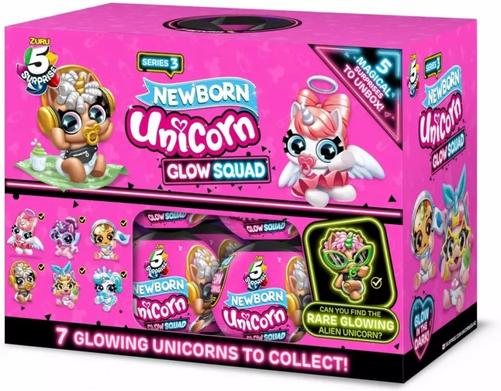 Figurki UNICORN SQUAD Jednorożec świecący w ciemności - tantis.pl