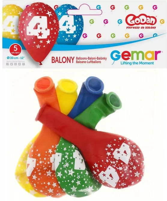 Balony z cyfrą "4" - tantis.pl