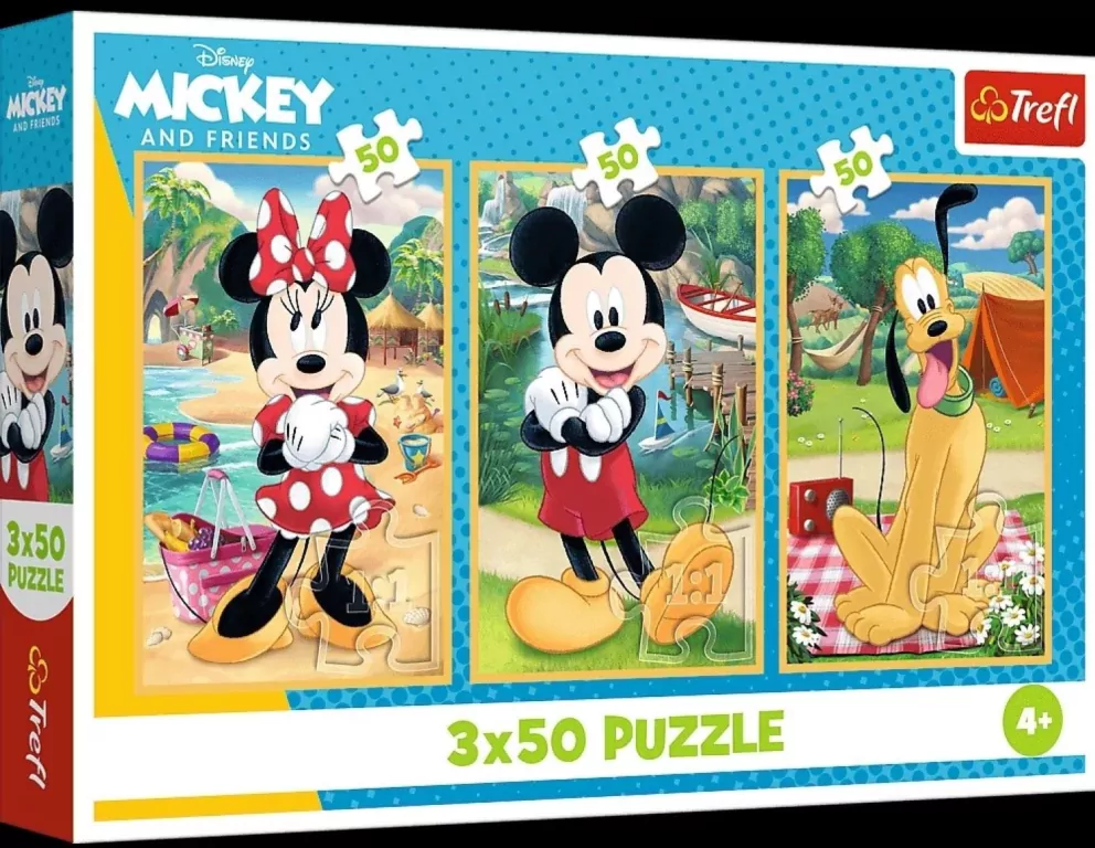 Puzzle 3x50 Myszki na wakacjach TREFL - tantis.pl