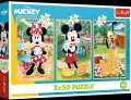 Puzzle 3x50 Myszki na wakacjach TREFL - tantis.pl