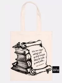 Za dużo książek. Torba na książki bawełniana, ecru - tantis.pl
