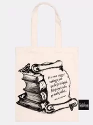 Za dużo książek. Torba na książki bawełniana, ecru