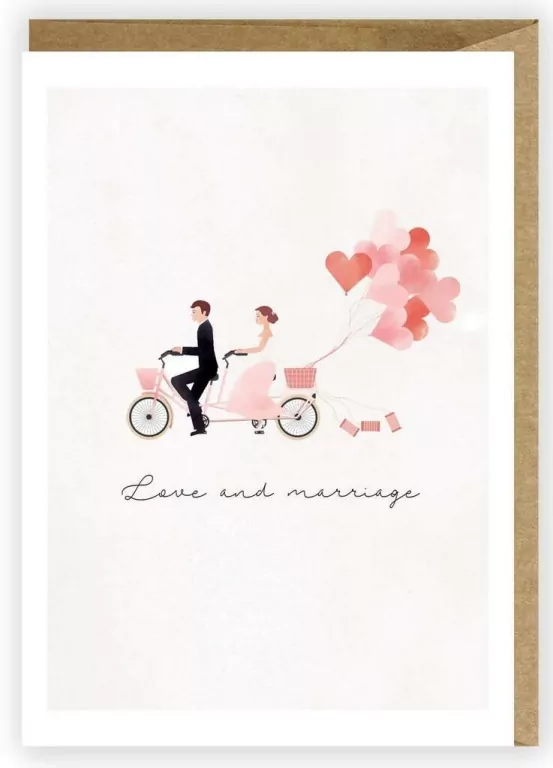 Kartka okolicznościowa, eko koperta. Ślub K007 - tantis.pl