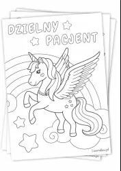 Kolorowanka dzienego pacjenrta A5 Jednorożec