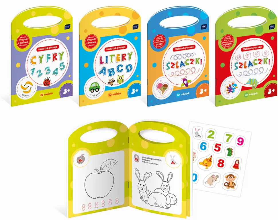 Kolorowanka A4 z nakl. Maluszek poznaje MIX - tantis.pl