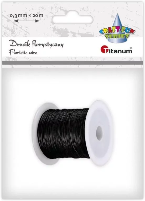 Drucik florystyczny 0,3mm 20m czarny - tantis.pl