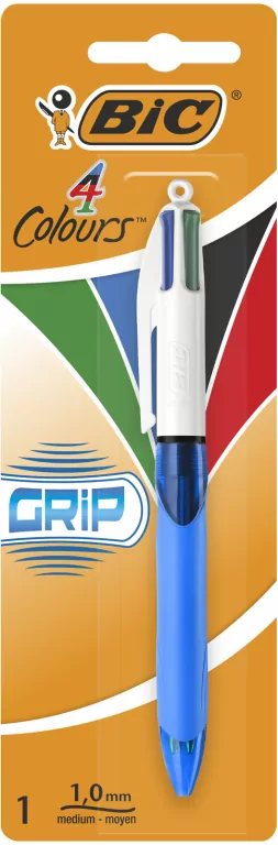 Długopis 4 Colours Grip BIC mix AST blister 1szt - tantis.pl