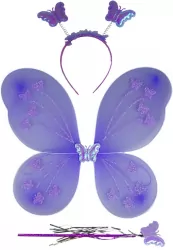 Zestaw motylka skrzydełka opaska różdżka