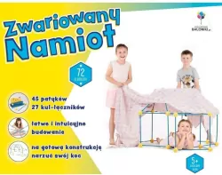 Zwariowany namiot. Żółto-niebieski