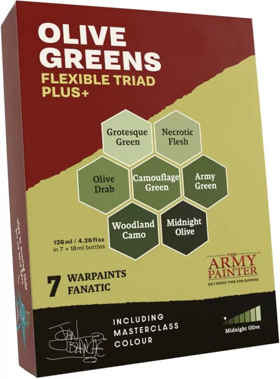 The Army Painter: Flexible Triad PLUS+ - Olive Greens - tantis.pl