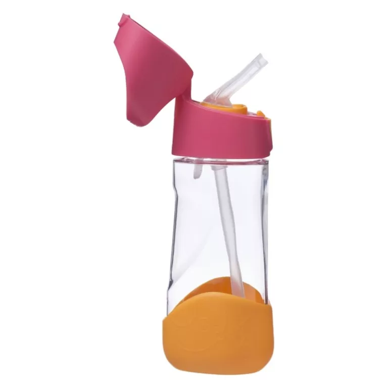 B.Box. Bidon tritanowy ze słomką. 450 ml. Strawberry Shake - tantis.pl