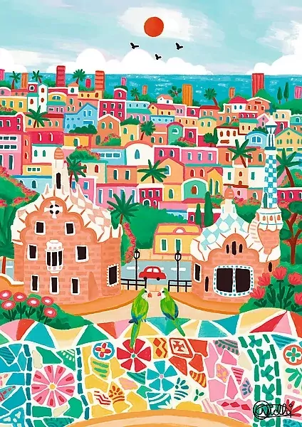 Trefl. Puzzle 1000. Barcelona, Hiszpania - tantis.pl