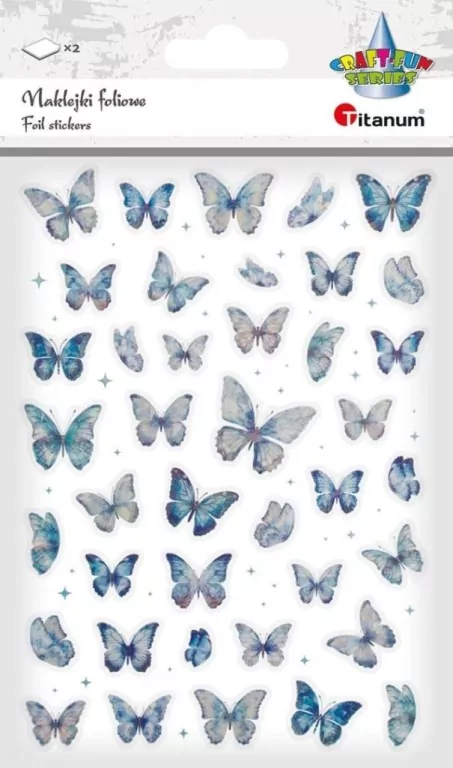 Naklejki foliowe Motyle niebieskie i holograficzne - tantis.pl