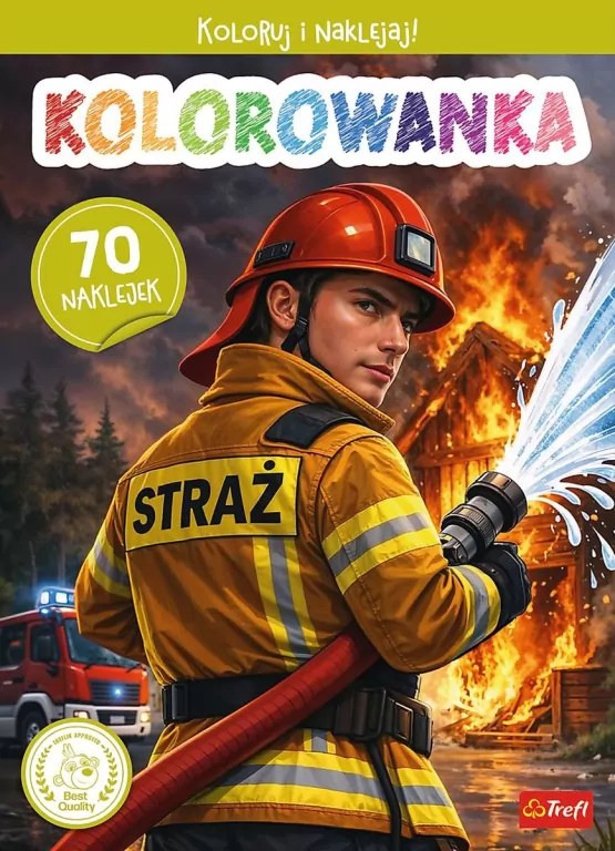 Strażak OSP Kolorowanka z naklejkami TREFL - tantis.pl