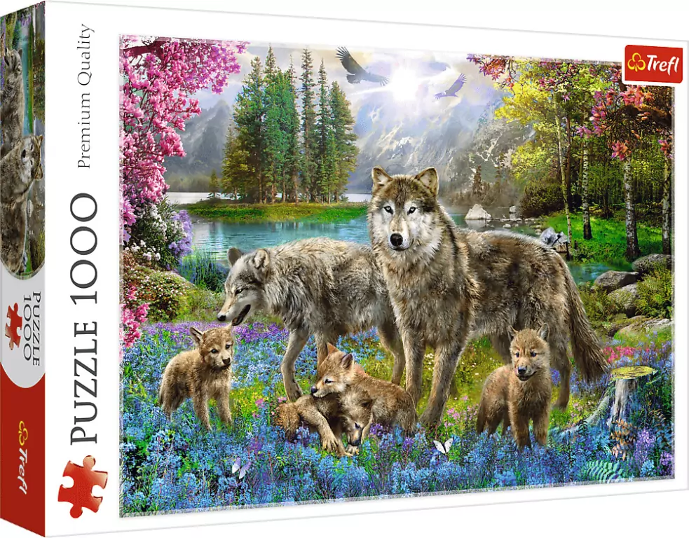 Trefl. Puzzle 1000 Wilcza rodzina - tantis.pl