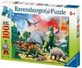 Puzzle 100. Pośród dinozaurów - tantis.pl