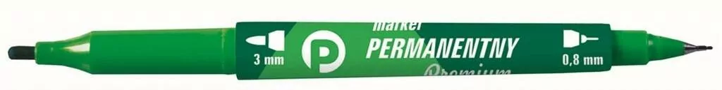 Marker permanentny. Zielony, 2 końcówki - tantis.pl